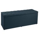Ver imagem 1 de Calçadeira Recamier Baú King 1,95m Madrid Suede - Pallazio Azul Marinho