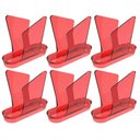 Ver imagem 1 de Kit 6 Porta Guardanapos de Mesa Vermelho Transparente Crippa Café Restaurante Lanchonete