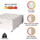 Ver imagem 5 de Cama Box Casal Queen Colchão Molas Ensacadas Granville com Pillow Probel 158x198x66cm Branco