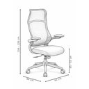 Ver imagem 4 de Cadeira de Escritório Ergonômica Giratória Office Abby Cor Preto - Sallar Home