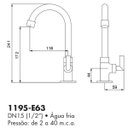 Ver imagem 2 de Torneira para Banheiro de Mesa Delfos Eternit 1195-E63