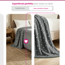 Ver imagem 5 de Manta Colcha Cobertor Casal Poá Sortida 180x220cm Microfibra Antialérgico Super Macio Premium