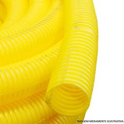 Conduite Flexível Pvc Corrugado Amarelo 25 Metros Adtex - 3
