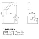 Ver imagem 2 de Torneira de Mesa Bica alta Palla Eternit 1195-E72