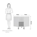 Ver imagem 3 de Balcão de Cozinha sem Tampo Canto Diagonal 1 Porta Pérola Luciane Móveis