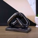 Ver imagem 2 de Escultura Decorativa Elos em Cerâmica Chumbo 12x15x8,5 - D’Rossi