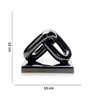 Escultura Decorativa Elos em Cerâmica Chumbo 12x15x8,5 - D'Rossi - 5