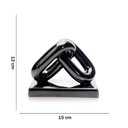 Ver imagem 5 de Escultura Decorativa Elos em Cerâmica Chumbo 12x15x8,5 - D’Rossi