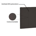 Ver imagem 3 de Cabeceira Painel Solteiro 0,90m Ravenna Suede Marrom Café