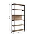 Ver imagem 3 de Móveis para Sala de Estar Estante Modular Oxford Marrom/Woodmel/Preto