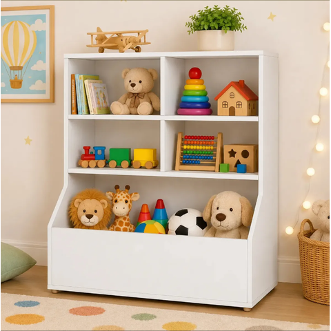 Organizador de Brinquedos em MDF Branco