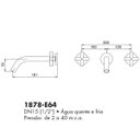 Ver imagem 2 de Misturador para Banheiro de Parede Toulosse Eternit 1878-E64