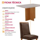 Ver imagem 7 de Mesa de Jantar Olímpia 120 cm Tampo MDF Vidro Canto Copo com 4 Cadeiras Carolina Moderna Mobília