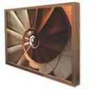 Ver imagem 4 de Quadro Decorativo Caixa Arquitetura Escadas Tacolado Moldura Caixa 3cm Madeira sem Vidro 60 X 90cm