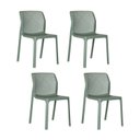 Ver imagem 1 de Kit com 4 Cadeiras Capri em Polipropileno - Verde Aloe