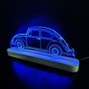 Ver imagem 2 de Luminária de Mesa Abajur Rgb Colorida - Fusca