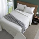 Ver imagem 4 de Kit Colcha Sultan Cetim Fashion Dupla Face Casal 3pçs 220x250 Macau Branco