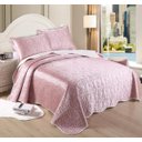 Ver imagem 1 de Kit Colcha Sultan Cetim Fashion Dupla Face Casal 3pçs 220x250 Macau Branco
