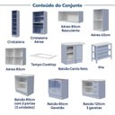 Ver imagem 6 de Cz Planejada 12 Peças com Tampo e Cristaleira e Ilha Marselha CabeCasa MadeiraOriginals Azul/Sereno