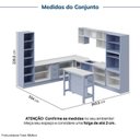 Ver imagem 4 de Cz Planejada 12 Peças com Tampo e Cristaleira e Ilha Marselha CabeCasa MadeiraOriginals Azul/Sereno