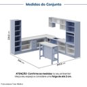 Ver imagem 4 de Cozinha Planejada 12 Peças com Tampo e Cristaleira e Ilha Marselha CabeCasa MadeiraOriginals Azul/Sereno