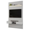 Ver imagem 1 de Painel Trento para TV com Bancada 143 Ripado Bali com LED -DJ Móveis