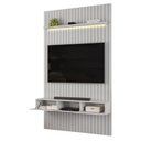 Ver imagem 2 de Painel Trento para TV com Bancada 143 Ripado Bali com LED -DJ Móveis