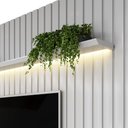 Ver imagem 3 de Painel Trento para TV com Bancada 143 Ripado Bali com LED -DJ Móveis