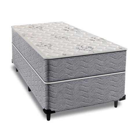 Cama Box Solteiro + Colchão Espuma Ortopédico D33 Piemonte 88x188x63cm - Maestro Colchões
