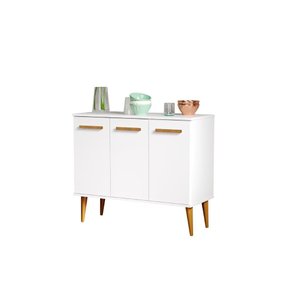 Balcão Armário de Cozinha Hi Estilo Retrô Cor Branco