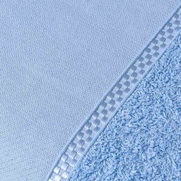 Toalha de Banho Artesanato Arteira Pintar Bordar Ponto Russo Perfeito Estilo Azul Claro - 2
