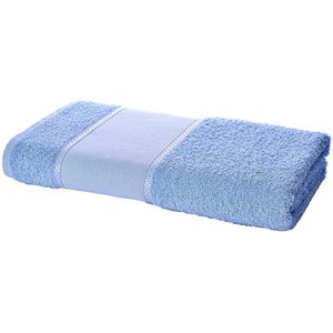 Toalha de Banho Artesanato Arteira Pintar Bordar Ponto Russo Perfeito Estilo Azul Claro