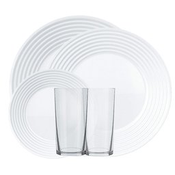 Aparelho de Jantar Nadir Saturno em Vidro 16 Peças - 1 Aparelho de Jantar Nadir Saturno em Vidro 16 Peças - 1