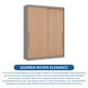 Ver mais imagens de Módulo de Guarda Roupa 2 Portas 2 Gavetas Niquel e Angelin Elegance Marrom
