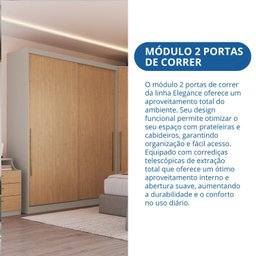 Guarda-roupa de Casal 2 Portas Elegance - 9