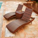 Ver imagem 2 de 4 Cadeiras e Mesa Adaptada, 2 Espreguiçadeiras Bona e Mesa + Chaise Meia Lua