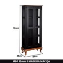 Ver imagem 2 de Cristaleira 2 Portas Vidro Madeira Versalhes Preto