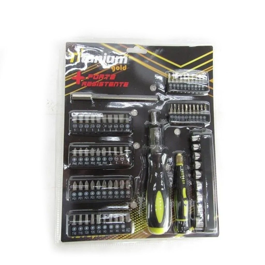 Jogo de Soquetes com Chave Catraca com 72 Peças 1/4 05517 Titanium - 5