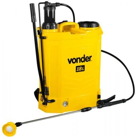 Pulverizador Costal 2 em 1 Manual ou Bateria C/bateria Lítio 18 Litros Vonder