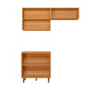 Ver imagem 4 de Lavanderia Modulada 3 Peças em MDP Ravena Marrom/Freijó/Off White Acetinado