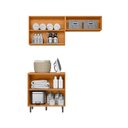 Ver imagem 6 de Lavanderia Modulada 3 Peças em MDP Ravena Marrom/Freijó/Off White Acetinado