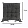 Kit 02 Almofadas Assento Futon Flat para Cadeira 40x40 Cinza Escuro - 2