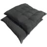 Kit 02 Almofadas Assento Futon Flat para Cadeira 40x40 Cinza Escuro - 1