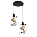 Ver imagem 1 de Duo Aramado Mola Poptem Canopla Múltipla Redonda Preto Lustre Luminária Iluminação Sala Quarto Ilumi