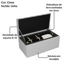 Ver imagem 5 de Cabeceira e Recamier Bau Solteiro 100 Cm Dalia Linho Cinza Artte Cinza