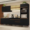 Ver imagem 1 de Armário de Cozinha Completa 310cm Preto/Rustic Reims Madesa XA01