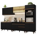 Ver imagem 3 de Armário de Cozinha Completa 310cm Preto/Rustic Reims Madesa XA01