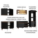 Ver imagem 5 de Armário de Cozinha Completa 310cm Preto/Rustic Reims Madesa XA01