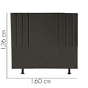 Ver imagem 3 de Cabeceira Estofada Queen 160CM Grécia Linho Marrom - D A DECOR D&A Decor