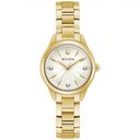 Ver imagem 1 de Relógio Bulova Feminino Ref: 97p150 Clássico Dourado Diamante